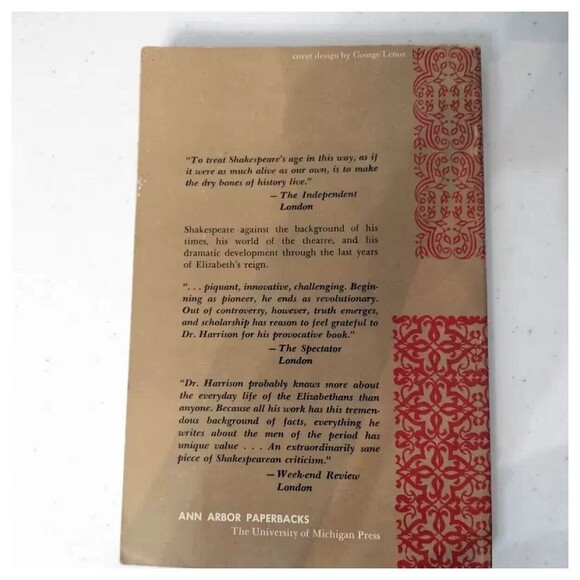 Shakespeare at Work GB Harrison Vintage Paperback - Picture 2 of 4